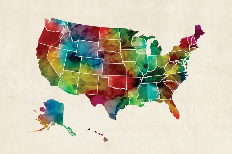 ﻿United States Watercolor Map