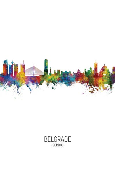 Serbia: Belgrade Serbia Skyline Portrait by Michael Tompsett
