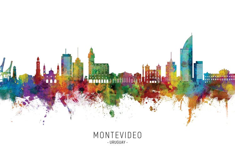 Montevideo Uruguay Skyline City Name