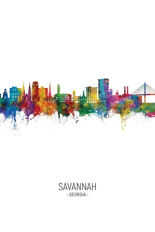 Savannah Georgia Skyline Portrait