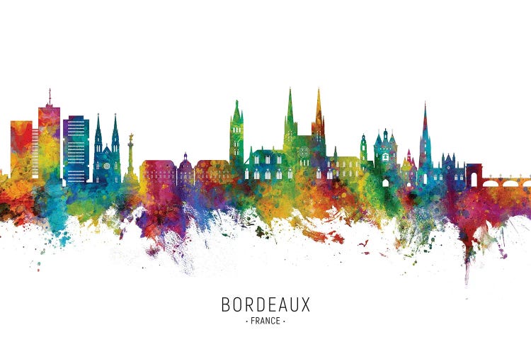 Bordeaux France Skyline City Name