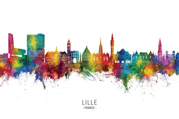 Lille France Skyline City Name