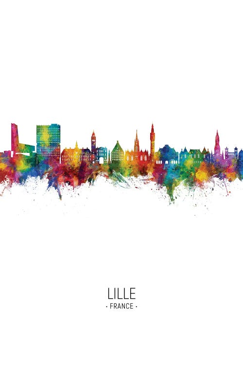 Lille France Skyline Portrait