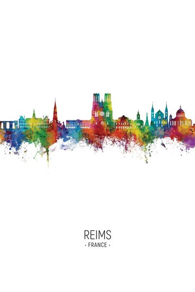 Reims France Skyline Portrait
