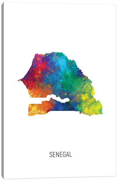 Senegal Map Canvas Art Print
