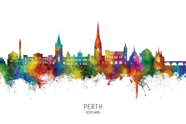 Perth Scotland Skyline City Name