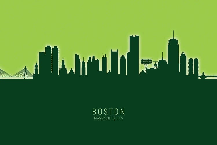 Citrus Glow Boston Massachusetts Skyline