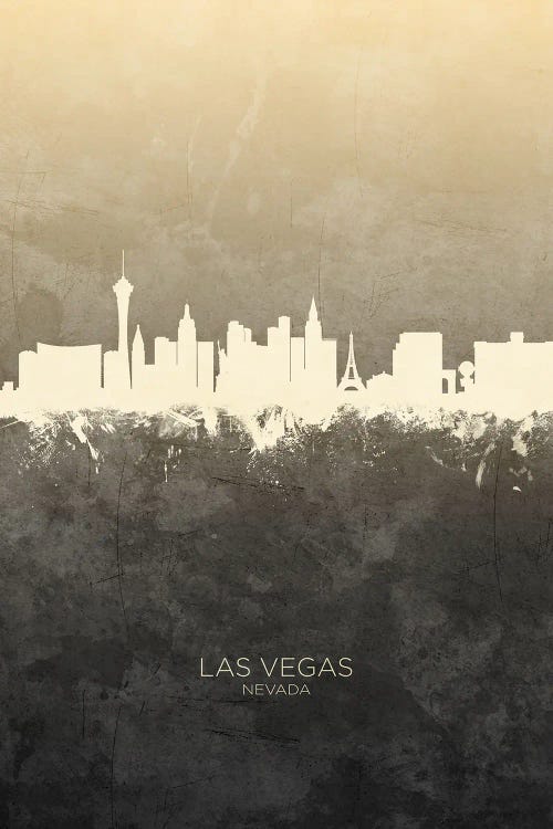 Las Vegas Nevada Skyline Taupe