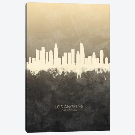 Los Angeles California Skyline Taupe Canvas Print #MTO3373} by Michael Tompsett Canvas Print