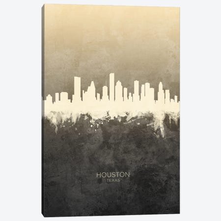 Houston Texas Skyline Taupe Canvas Print #MTO3378} by Michael Tompsett Art Print