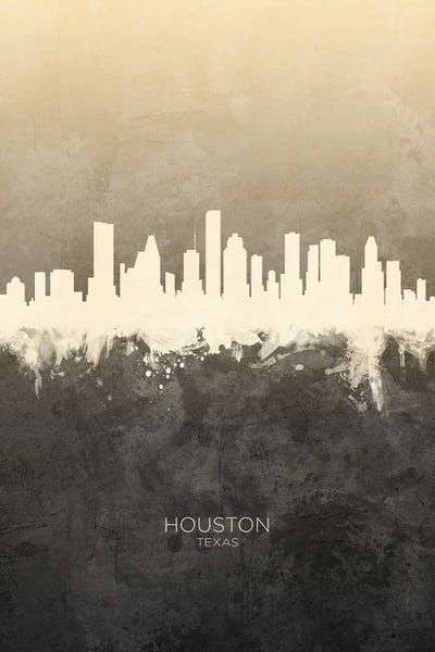 Houston Texas Skyline Taupe