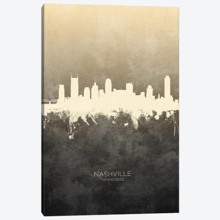 Nashville Tennessee Skyline Taupe Canvas Print #MTO3384} by Michael Tompsett Art Print