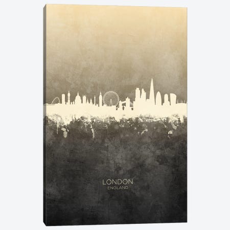 London England Skyline Taupe Canvas Print #MTO3390} by Michael Tompsett Canvas Print