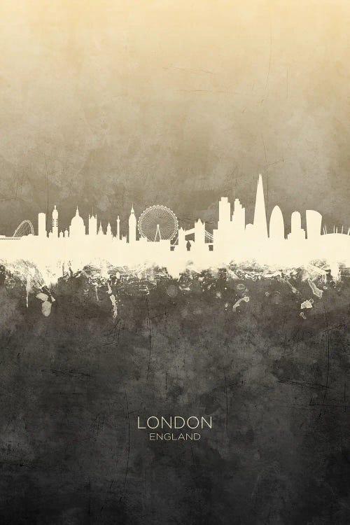 London England Skyline Taupe