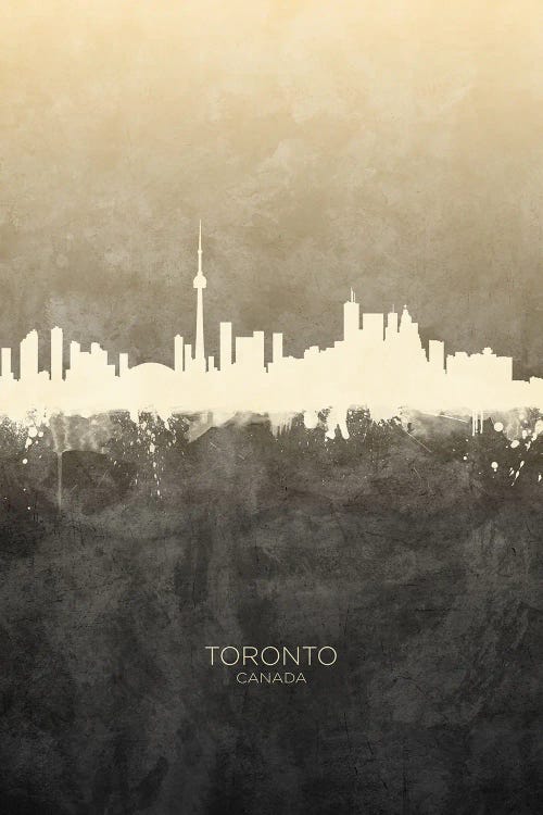 Toronto Canada Skyline Taupe