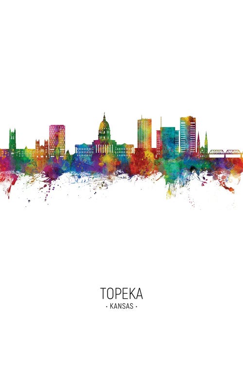 Topeka Kansas Skyline Portrait