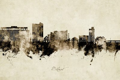 Biloxi Mississippi Skyline Vintage by Michael Tompsett art print