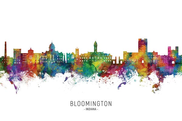 Bloomington Indiana Skyline City Name