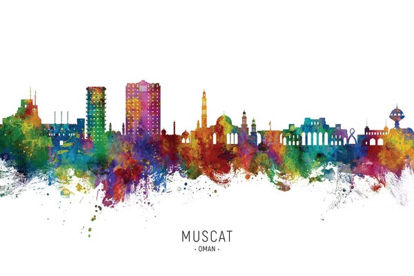Muscat Oman Skyline City Name