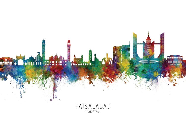 Faisalabad Pakistan Skyline City Name