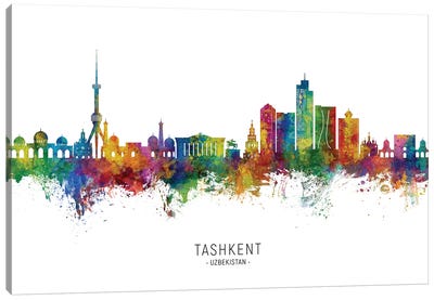 Tashkent Uzbekistan Skyline City Name Canvas Art Print