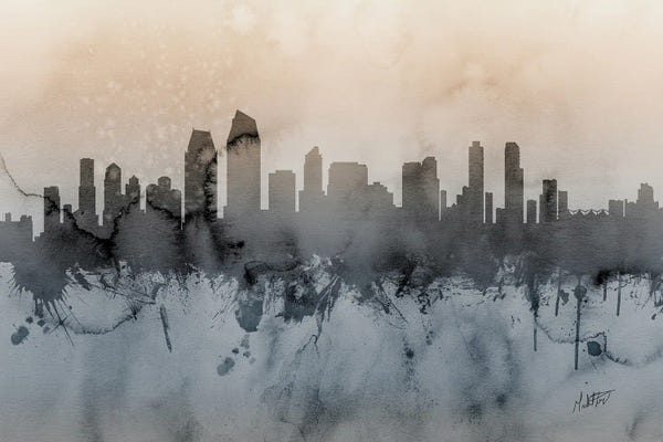 San Diego Skylines: San Diego CA Skyline by Michael Tompsett