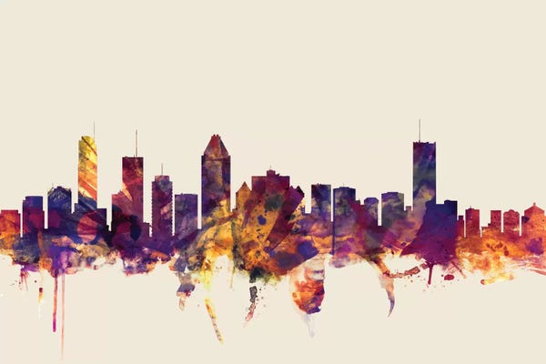 Montreal: Montreal, Canada On Beige by Michael Tompsett