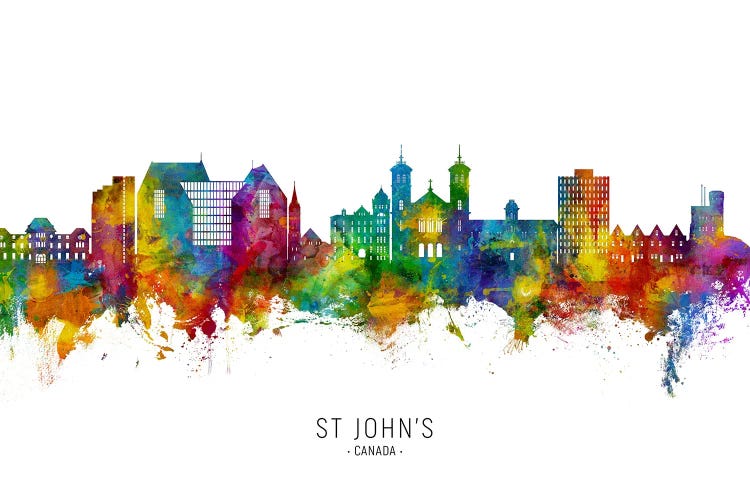 St Johns Canada Skyline City Name