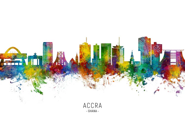 Accra Ghana Skyline City Name