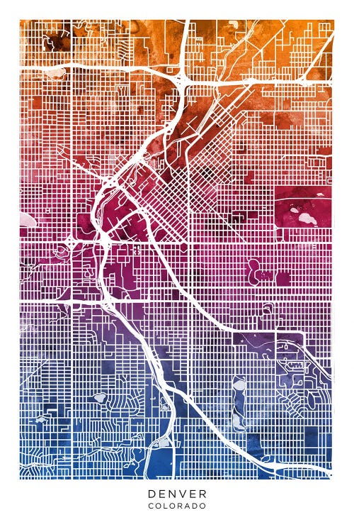 Denver Map Bluepink