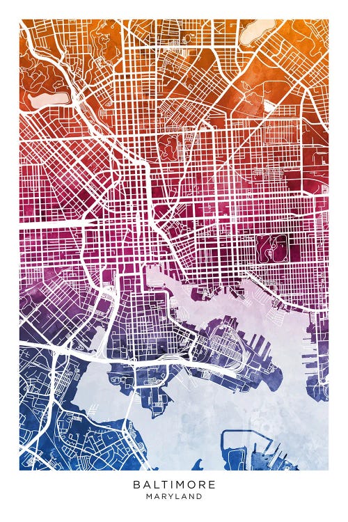 Baltimore Map Bluepink