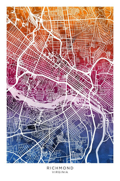 Richmond Map Bluepink