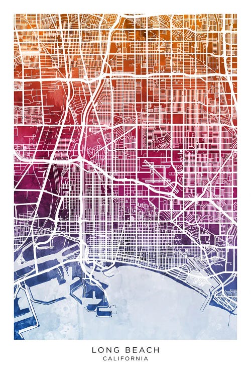 Long Beach Map Bluepink
