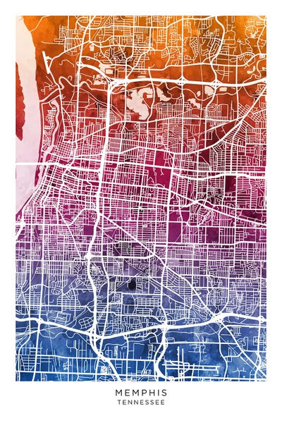 Memphis Map Bluepink