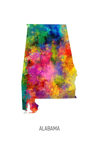 Alabama: Alabama Map by Michael Tompsett