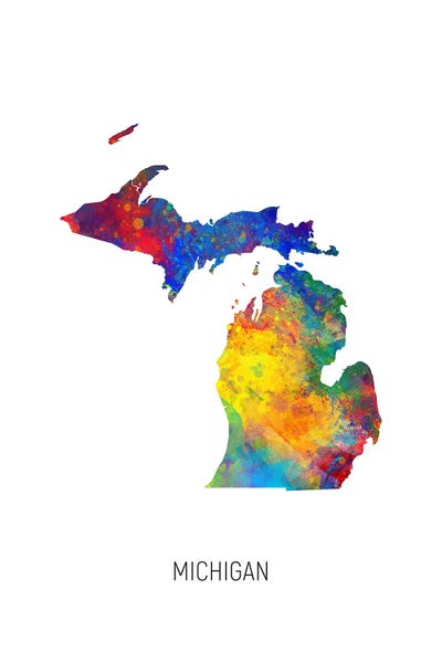Michigan: Michigan Map by Michael Tompsett