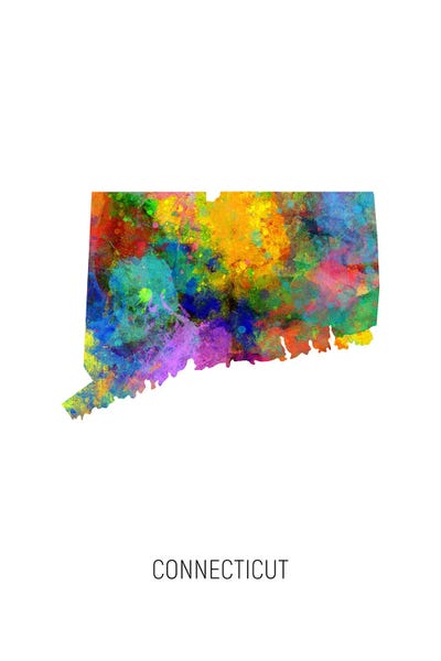 Connecticut: Connecticut Map by Michael Tompsett