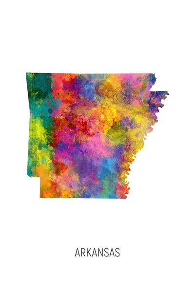 Arkansas: Arkansas Map by Michael Tompsett