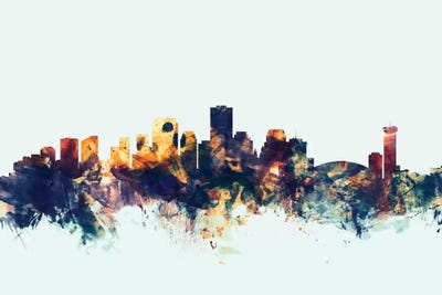 New Orleans, Louisiana, USA On Blue by Michael Tompsett art print