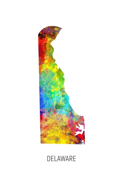 Delaware: Delaware Map by Michael Tompsett