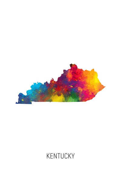 Kentucky: Kentucky Map by Michael Tompsett