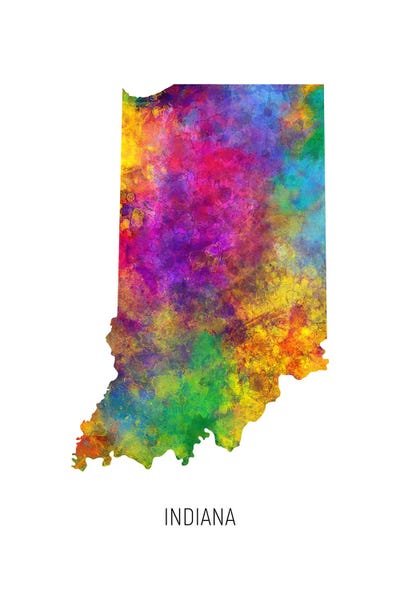Indiana: Indiana Map by Michael Tompsett