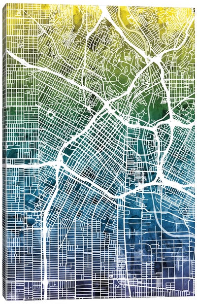 Los Angeles, California, USA Canvas Art Print - Los Angeles Maps
