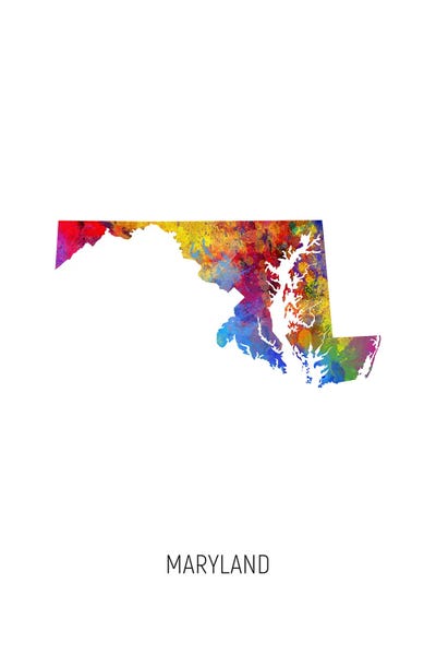 Maryland: Maryland Map by Michael Tompsett