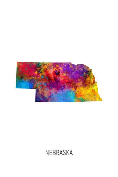 Nebraska: Nebraska Map by Michael Tompsett