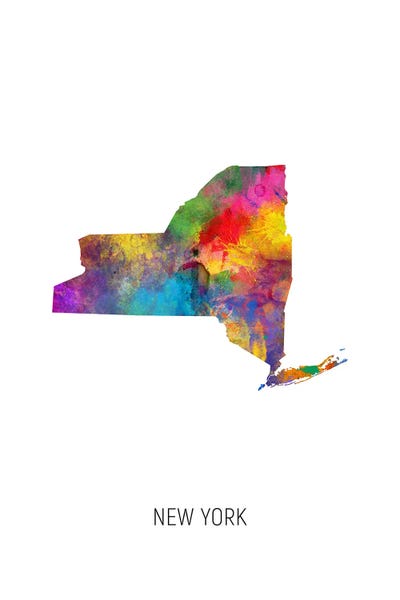 Canvas Print: New York Map by Michael Tompsett