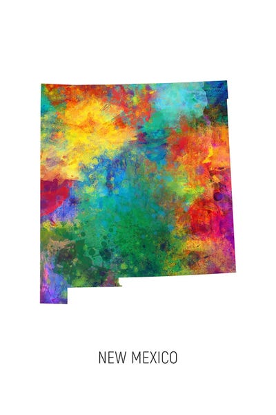 New Mexico: New Mexico Map by Michael Tompsett