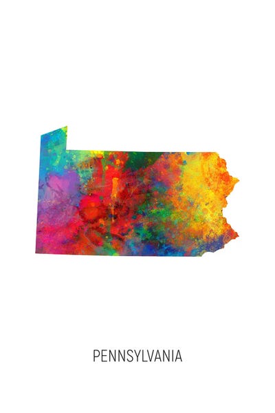 Pennsylvania: Pennsylvania Map by Michael Tompsett