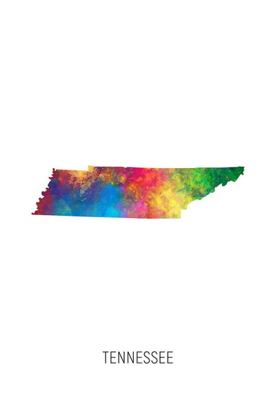 Tennessee: Tennessee Map by Michael Tompsett