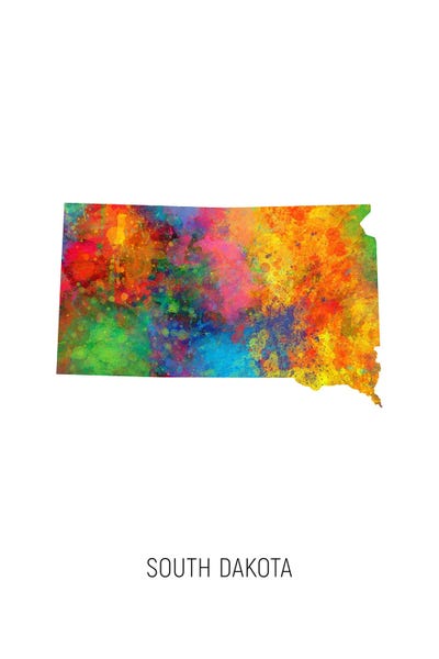 South Dakota: South Dakota Map by Michael Tompsett